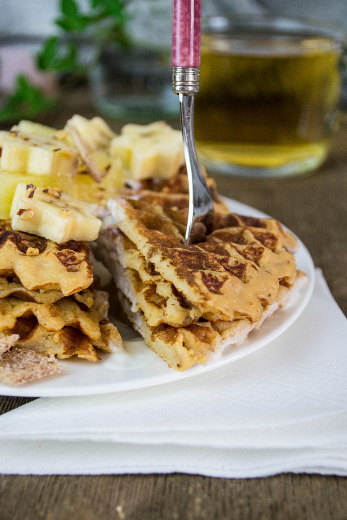 Mandelwaffeln mit Ananasgeschmack