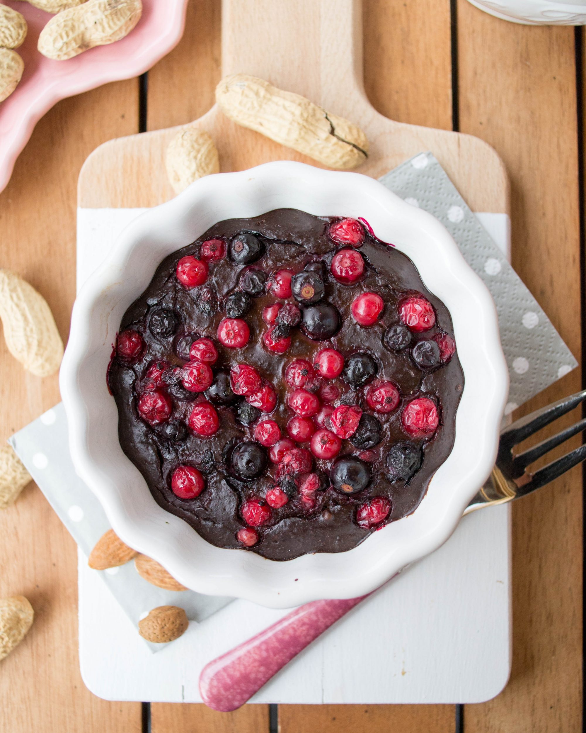 Schokotassenkuchen mit Himbeerkern