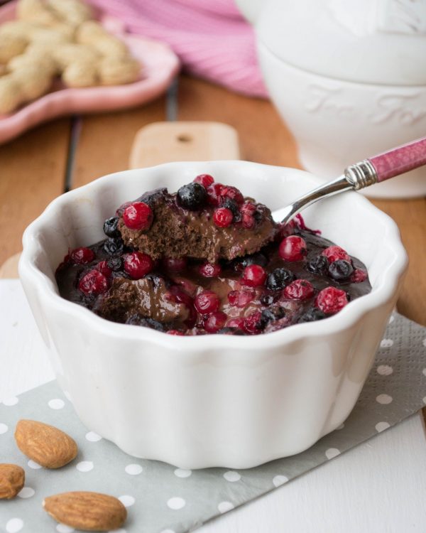Schokotassenkuchen mit Himbeerkern Schokotassenkuchen mit Himbeerkern